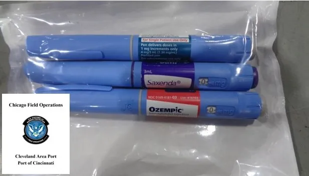 Counterfeit Ozempic injection seized by Cincinnati CBP in an earlier operation
