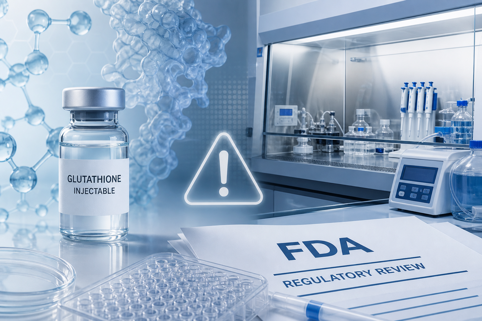 FDA injectable glutathione endotoxin warning and sterile compounding safety illustration