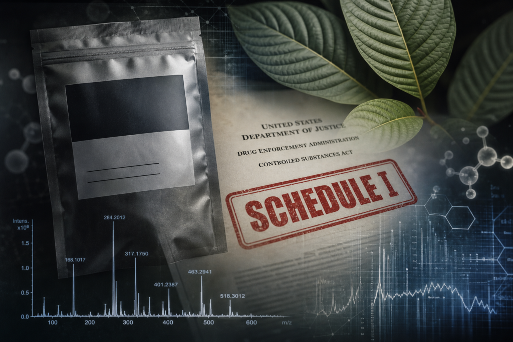 Federal temporary Schedule I order involving MGM-16, MGM-15, and mitragynine pseudoindoxyl