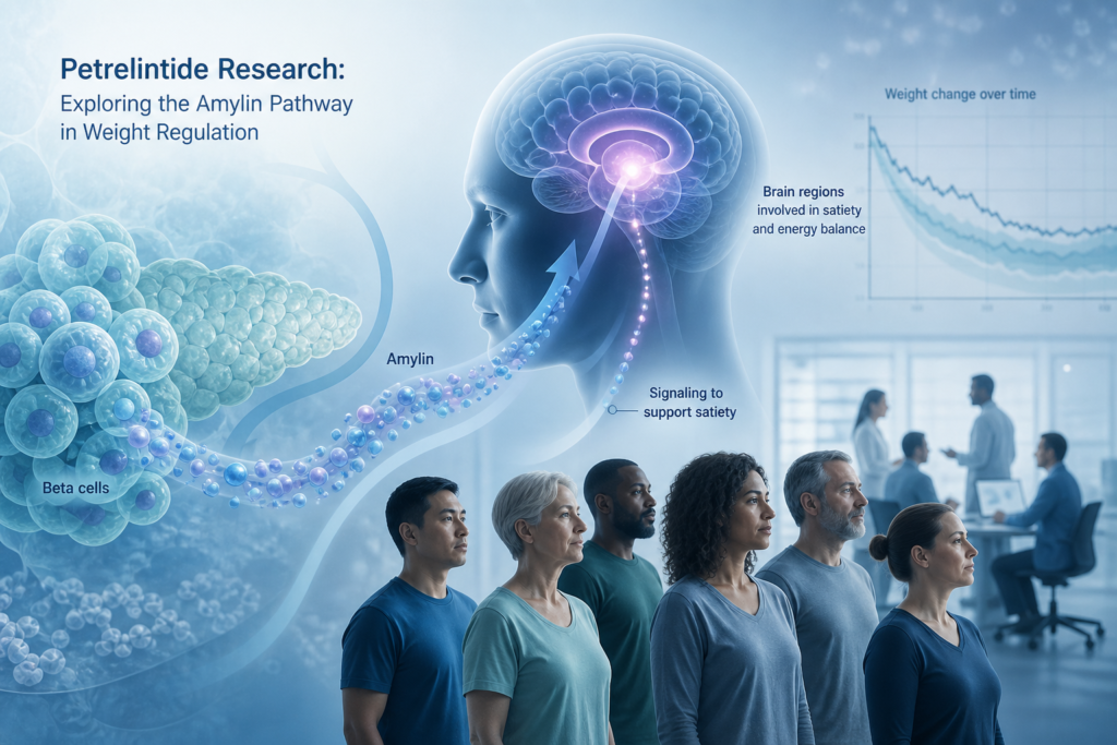 Illustration of petrelintide amylin biology and the ZUPREME-1 Phase 2 obesity trial