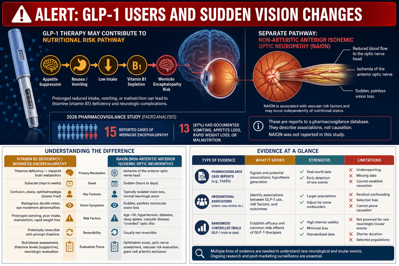 Vitamin B1 Deficiency and Vision Loss in GLP-1 Users: What the New Evidence Shows